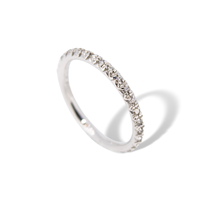 Ring Woman in White Gold Diamante NRMLE
